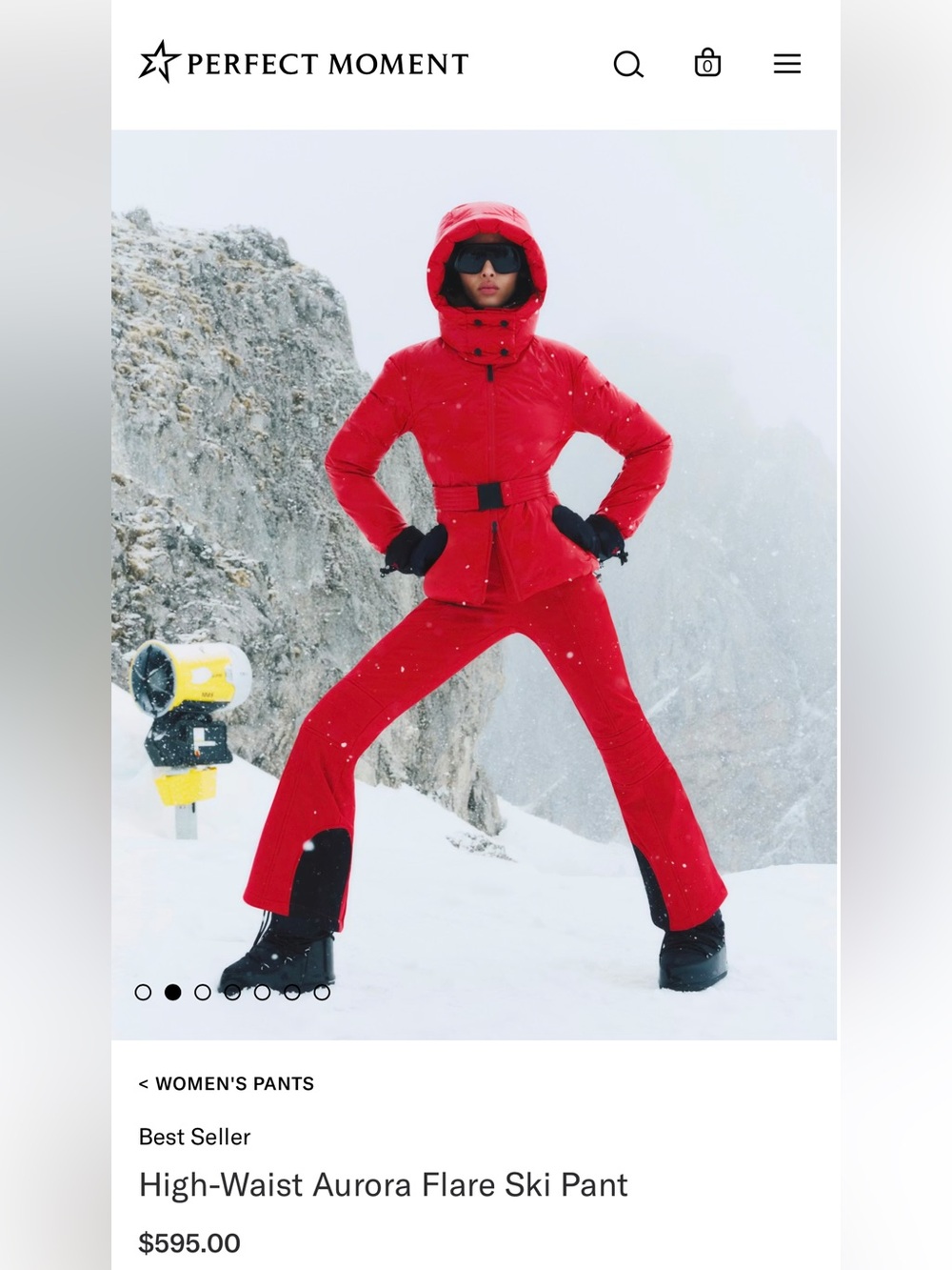 NWT Perfect Moment High-Waist Aurora Flare Ski Pant